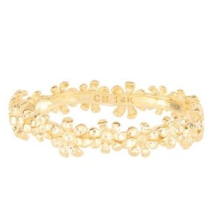 Catbird Flower Garland Ring (Grand version, 14k yellow gold), size 7